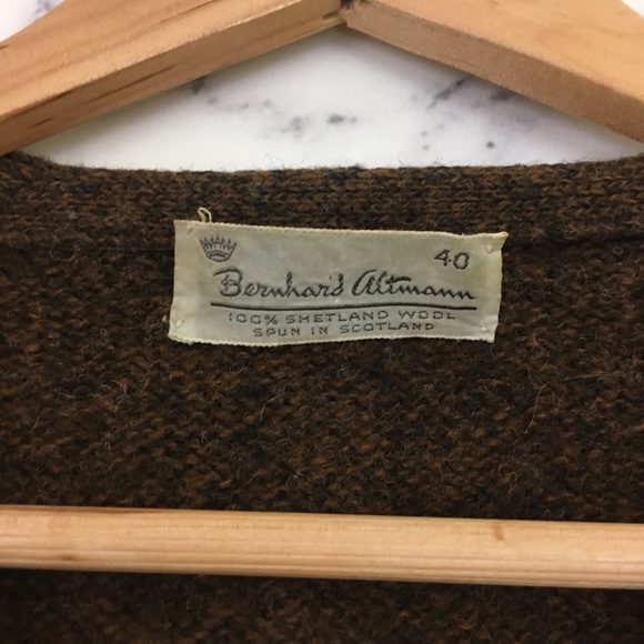 VTG Bernhard Altmann Shetland Wool Cardigan - Picture 5 of 5
